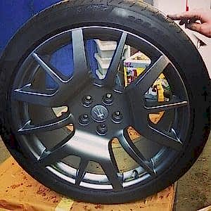 Refurbished alloy wheels refurbished by Paint Wagon